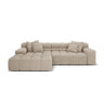 Hawaii 3-Sitzer Ecksofa, Linke Seite, aus Strukturierter Stoff in Cappuccino (Moly 11), 270x160x75 cm von Cosmopolitan Design – Bild 1