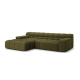 Hawaii 3-Sitzer Ecksofa, Linke Seite, aus Strukturierter Stoff in Grün (Moly 38), 270x160x75 cm von Cosmopolitan Design – Bild 4