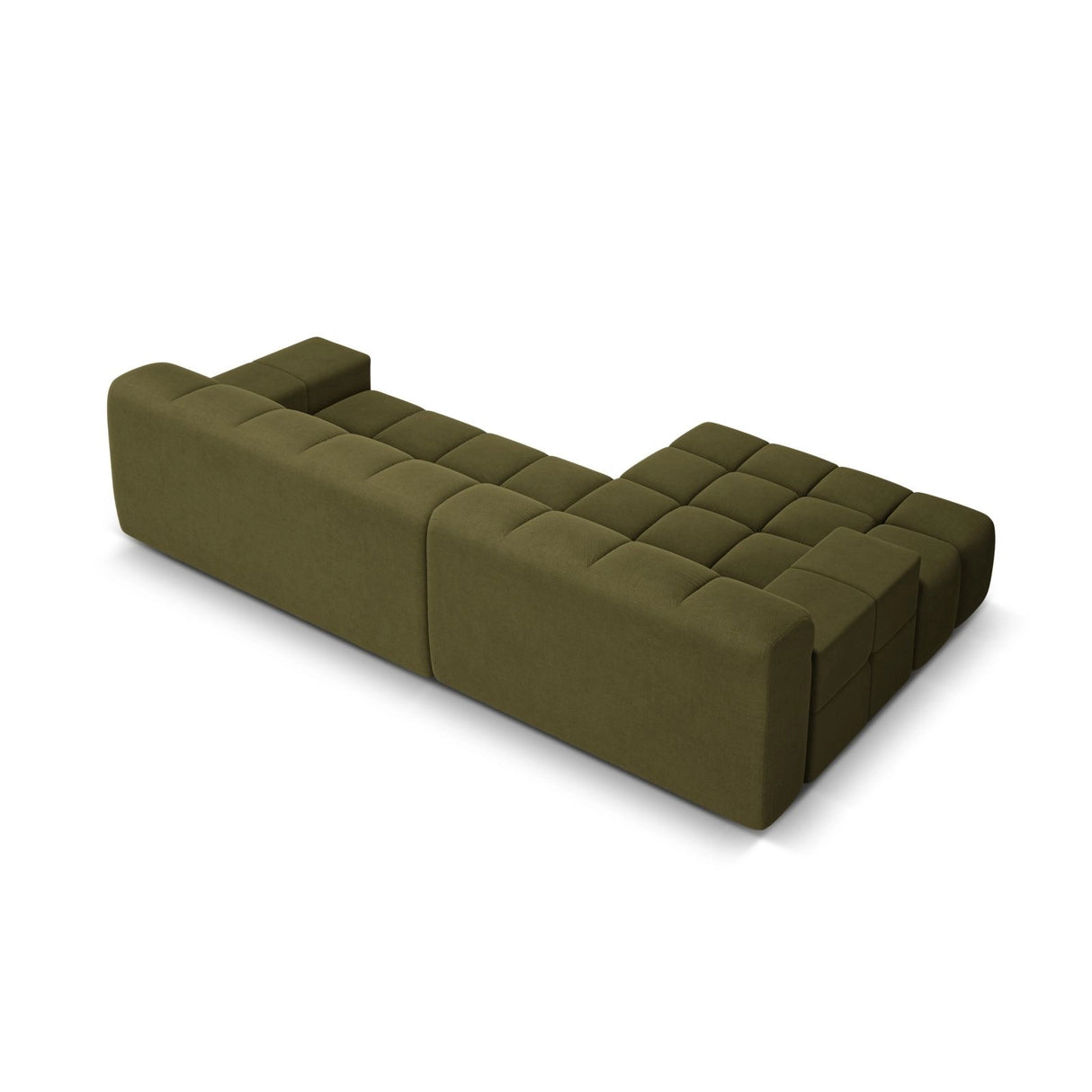 Hawaii 3-Sitzer Ecksofa, Linke Seite, aus Strukturierter Stoff in Grün (Moly 38), 270x160x75 cm von Cosmopolitan Design – Bild 5