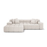 Hawaii 3-Sitzer Ecksofa, Linke Seite, aus Strukturierter Stoff in Hellbeige (Moly 02), 270x160x75 cm von Cosmopolitan Design – Bild 1