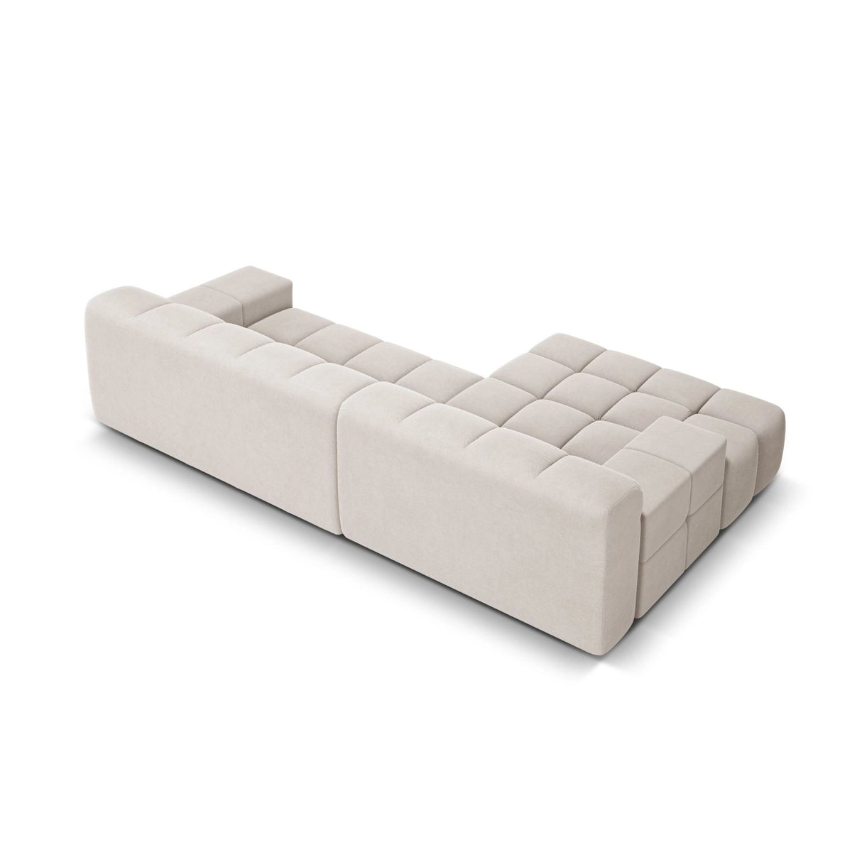 Hawaii 3-Sitzer Ecksofa, Linke Seite, aus Strukturierter Stoff in Hellbeige (Moly 02), 270x160x75 cm von Cosmopolitan Design – Bild 5