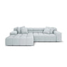 Hawaii 3-Sitzer Ecksofa, Linke Seite, aus Strukturierter Stoff in Hellgrau (Moly 70), 270x160x75 cm von Cosmopolitan Design – Bild 1