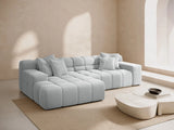 Hawaii 3-Sitzer Ecksofa, Linke Seite, aus Strukturierter Stoff in Hellgrau (Moly 70), 270x160x75 cm von Cosmopolitan Design – Bild 2