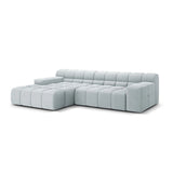 Hawaii 3-Sitzer Ecksofa, Linke Seite, aus Strukturierter Stoff in Hellgrau (Moly 70), 270x160x75 cm von Cosmopolitan Design – Bild 4