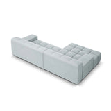 Hawaii 3-Sitzer Ecksofa, Linke Seite, aus Strukturierter Stoff in Hellgrau (Moly 70), 270x160x75 cm von Cosmopolitan Design – Bild 5