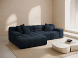 Hawaii 3-Sitzer Ecksofa, Linke Seite, aus Strukturierter Stoff in Königsblau (Moly 79), 270x160x75 cm von Cosmopolitan Design – Bild 2