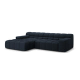 Hawaii 3-Sitzer Ecksofa, Linke Seite, aus Strukturierter Stoff in Königsblau (Moly 79), 270x160x75 cm von Cosmopolitan Design – Bild 4