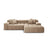 Hawaii 3-Sitzer Ecksofa, Rechte Seite, aus Samt in Cappuccino (Magic Velvet 2284), 270x160x75 cm von Cosmopolitan Design – Bild 1