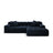 Hawaii 3-Sitzer Ecksofa, Rechte Seite, aus Samt in Marineblau (Magic Velvet 2211), 270x160x75 cm von Cosmopolitan Design – Bild 1