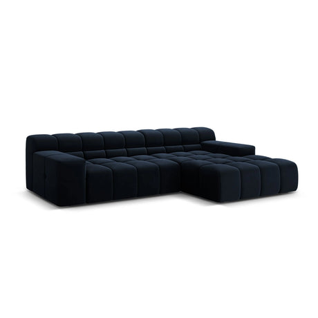 Hawaii 3-Sitzer Ecksofa, Rechte Seite, aus Samt in Marineblau (Magic Velvet 2211), 270x160x75 cm von Cosmopolitan Design – Bild 4