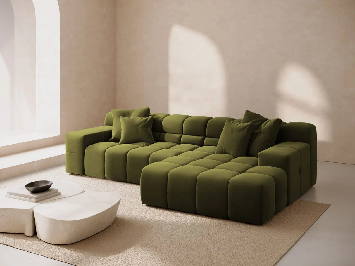Hawaii 3-Sitzer Ecksofa, Rechte Seite, aus Samt in Pistazie (Magic Velvet 2294), 270x160x75 cm von Cosmopolitan Design – Bild 2
