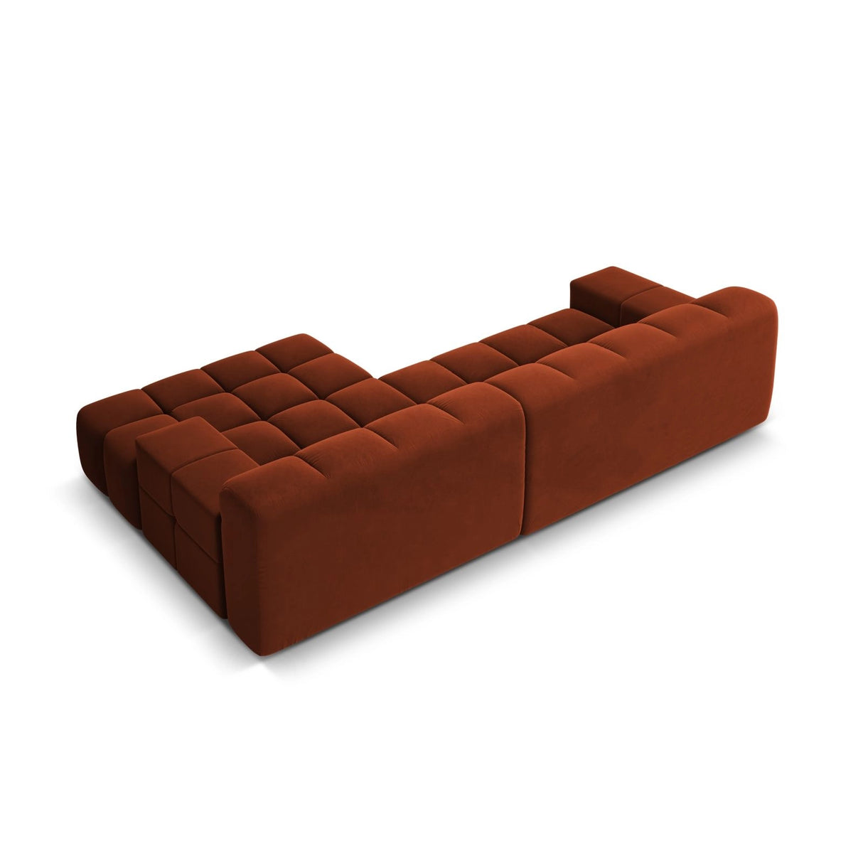 Hawaii 3-Sitzer Ecksofa, Rechte Seite, aus Samt in Rotbraun (Magic Velvet 2285), 270x160x75 cm von Cosmopolitan Design – Bild 5