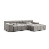 Hawaii 3-Sitzer Ecksofa, Rechte Seite, aus Samt in Silber (Magic Velvet 2218), 270x160x75 cm von Cosmopolitan Design – Bild 4
