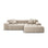 Hawaii 3-Sitzer Ecksofa, Rechte Seite, aus Samt oder Strukturstoff, 270x160x75 cm von Cosmopolitan Design – Bild 1