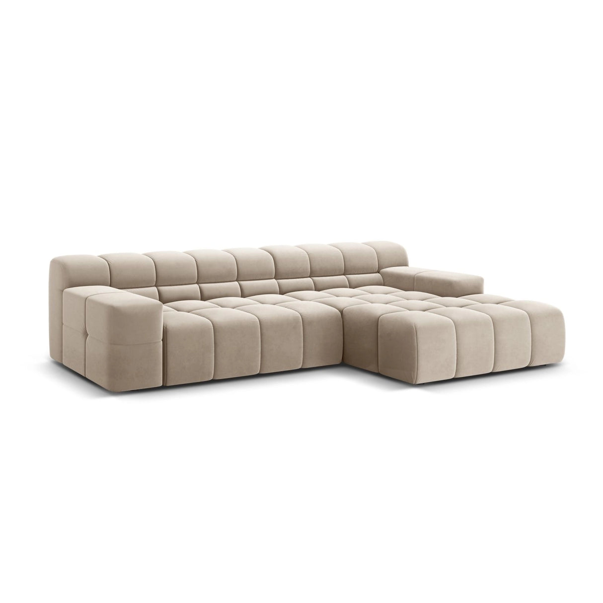 Hawaii 3-Sitzer Ecksofa, Rechte Seite, aus Samt oder Strukturstoff, 270x160x75 cm von Cosmopolitan Design – Bild 4