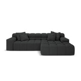 Hawaii 3-Sitzer Ecksofa, Rechte Seite, aus Strukturierter Stoff in Anthrazit (Moly 97), 270x160x75 cm von Cosmopolitan Design – Bild 1