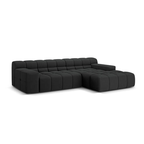 Hawaii 3-Sitzer Ecksofa, Rechte Seite, aus Strukturierter Stoff in Anthrazit (Moly 97), 270x160x75 cm von Cosmopolitan Design – Bild 4