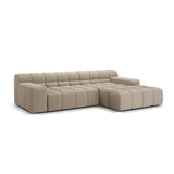Hawaii 3-Sitzer Ecksofa, Rechte Seite, aus Strukturierter Stoff in Cappuccino (Moly 11), 270x160x75 cm von Cosmopolitan Design – Bild 4