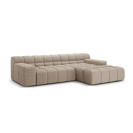 Hawaii 3-Sitzer Ecksofa, Rechte Seite, aus Strukturierter Stoff in Cappuccino (Moly 11), 270x160x75 cm von Cosmopolitan Design – Bild 4