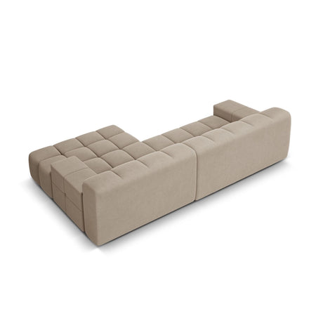 Hawaii 3-Sitzer Ecksofa, Rechte Seite, aus Strukturierter Stoff in Cappuccino (Moly 11), 270x160x75 cm von Cosmopolitan Design – Bild 5