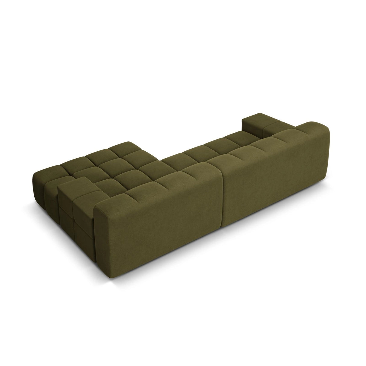 Hawaii 3-Sitzer Ecksofa, Rechte Seite, aus Strukturierter Stoff in Grün (Moly 38), 270x160x75 cm von Cosmopolitan Design – Bild 5