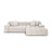 Hawaii 3-Sitzer Ecksofa, Rechte Seite, aus Strukturierter Stoff in Hellbeige (Moly 02), 270x160x75 cm von Cosmopolitan Design – Bild 1