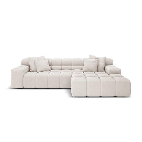 Hawaii 3-Sitzer Ecksofa, Rechte Seite, aus Strukturierter Stoff in Hellbeige (Moly 02), 270x160x75 cm von Cosmopolitan Design – Bild 1