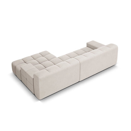Hawaii 3-Sitzer Ecksofa, Rechte Seite, aus Strukturierter Stoff in Hellbeige (Moly 02), 270x160x75 cm von Cosmopolitan Design – Bild 5