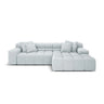 Hawaii 3-Sitzer Ecksofa, Rechte Seite, aus Strukturierter Stoff in Hellgrau (Moly 70), 270x160x75 cm von Cosmopolitan Design – Bild 1