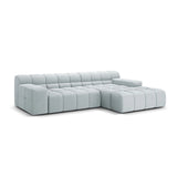 Hawaii 3-Sitzer Ecksofa, Rechte Seite, aus Strukturierter Stoff in Hellgrau (Moly 70), 270x160x75 cm von Cosmopolitan Design – Bild 4