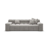Hawaii 3-Sitzer Sofa aus Samt in Silber (Magic Velvet 2218), 240x100x75 cm von Cosmopolitan Design – Bild 1