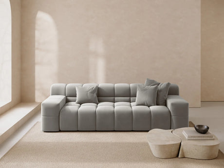 Hawaii 3-Sitzer Sofa aus Samt in Silber (Magic Velvet 2218), 240x100x75 cm von Cosmopolitan Design – Bild 2