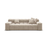 Hawaii 3-Sitzer Sofa aus Samt oder Strukturstoff, 240x100x75 cm von Cosmopolitan Design – Bild 1
