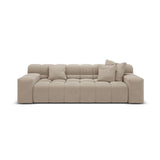 Hawaii 3-Sitzer Sofa aus Strukturierter Stoff in Cappuccino (Moly 11), 240x100x75 cm von Cosmopolitan Design – Bild 1