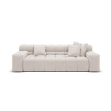 Hawaii 3-Sitzer Sofa aus Strukturierter Stoff in Hellbeige (Moly 02), 240x100x75 cm von Cosmopolitan Design – Bild 1