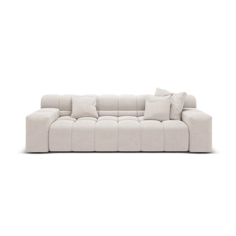 Hawaii 3-Sitzer Sofa aus Strukturierter Stoff in Hellbeige (Moly 02), 240x100x75 cm von Cosmopolitan Design – Bild 1