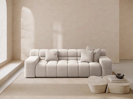 Hawaii 3-Sitzer Sofa aus Strukturierter Stoff in Hellbeige (Moly 02), 240x100x75 cm von Cosmopolitan Design – Bild 2