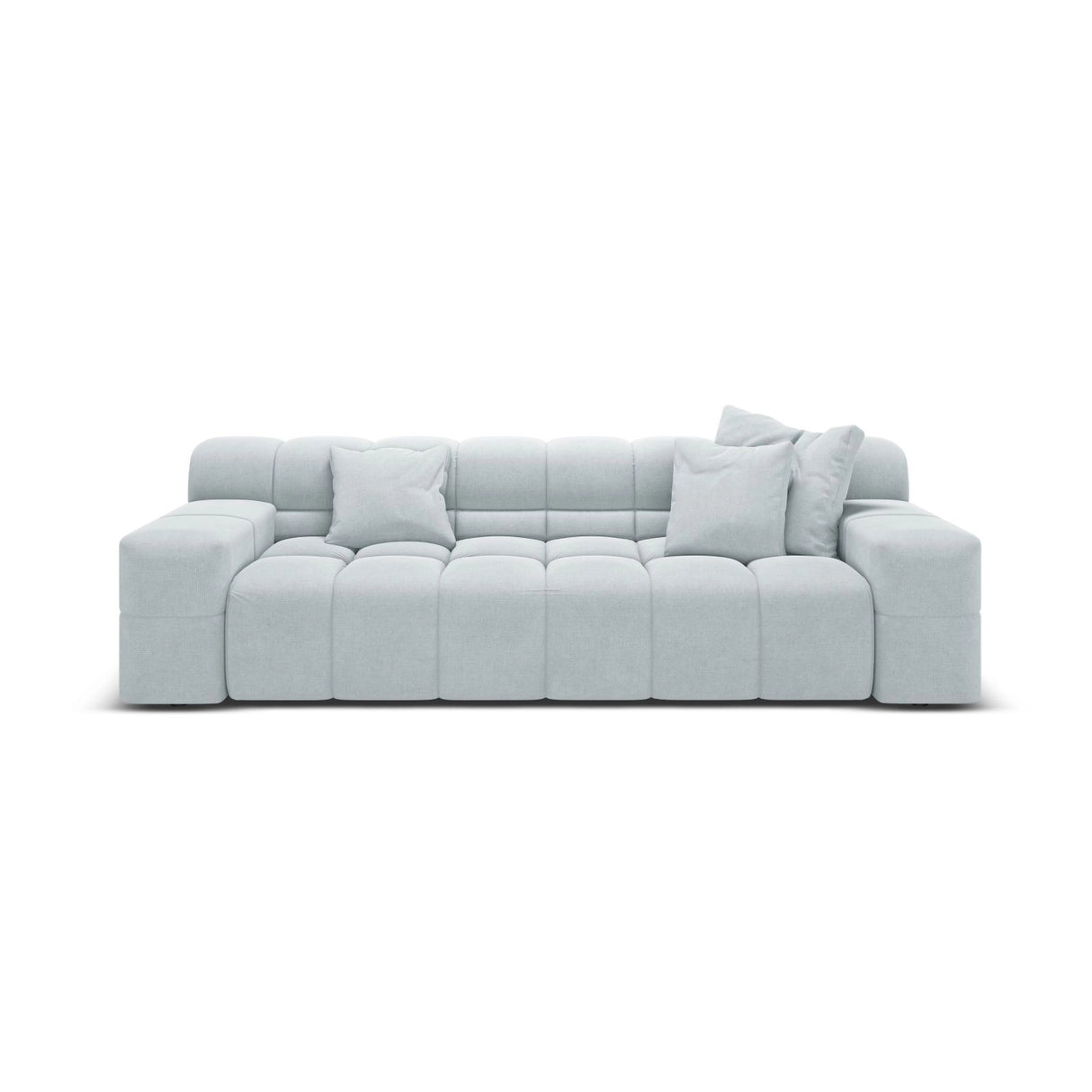 Hawaii 3-Sitzer Sofa aus Strukturierter Stoff in Hellgrau (Moly 70), 240x100x75 cm von Cosmopolitan Design – Bild 1
