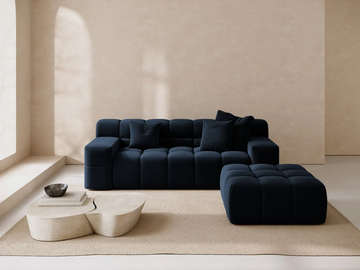 Hawaii Pouf aus Samt in Marineblau (Magic Velvet 2211), 90x100x38 cm von Cosmopolitan Design – Bild 2