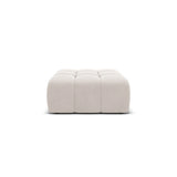 Hawaii Pouf aus Strukturierter Stoff in Hellbeige (Moly 02), 90x100x38 cm von Cosmopolitan Design – Bild 1
