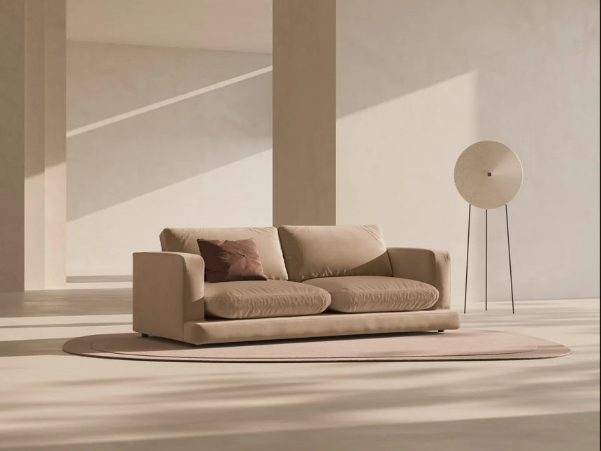 Ibiza 3-Sitzer Sofa aus Samt in Dunkelbeige (Riviera 24), 210x105x86 cm von Cosmopolitan Design – Bild 2