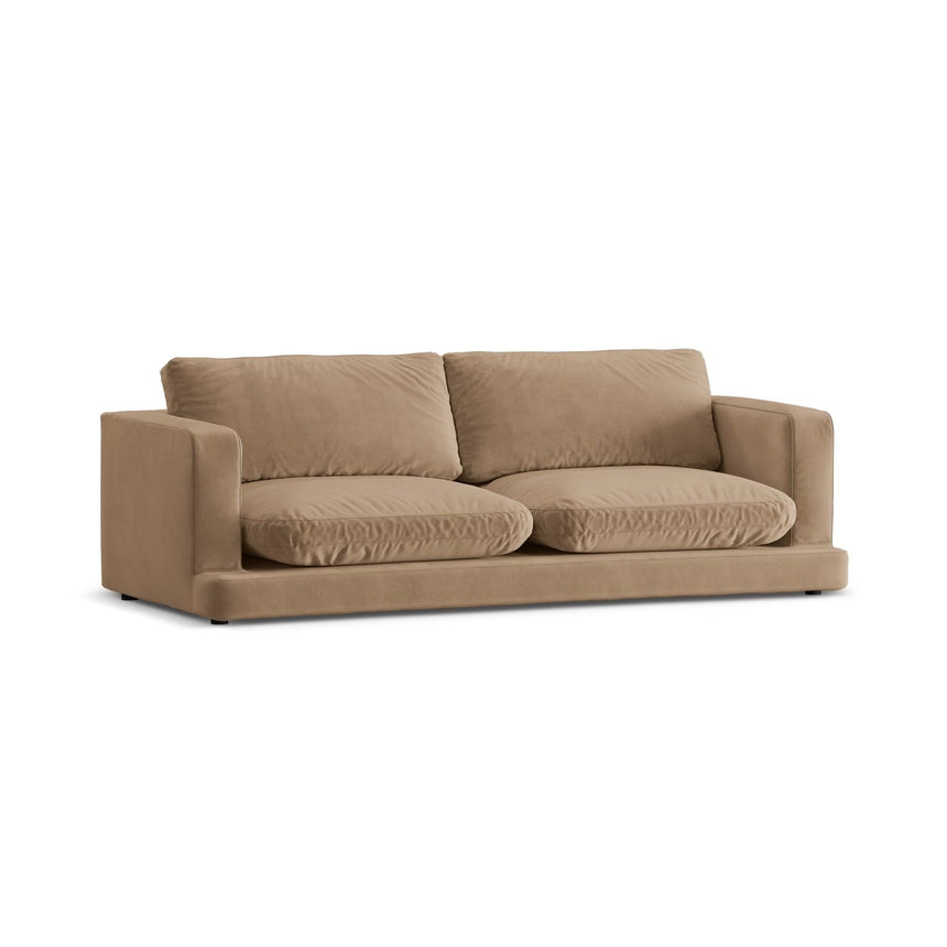 Ibiza 3-Sitzer Sofa aus Samt in Dunkelbeige (Riviera 24), 210x105x86 cm von Cosmopolitan Design – Bild 4
