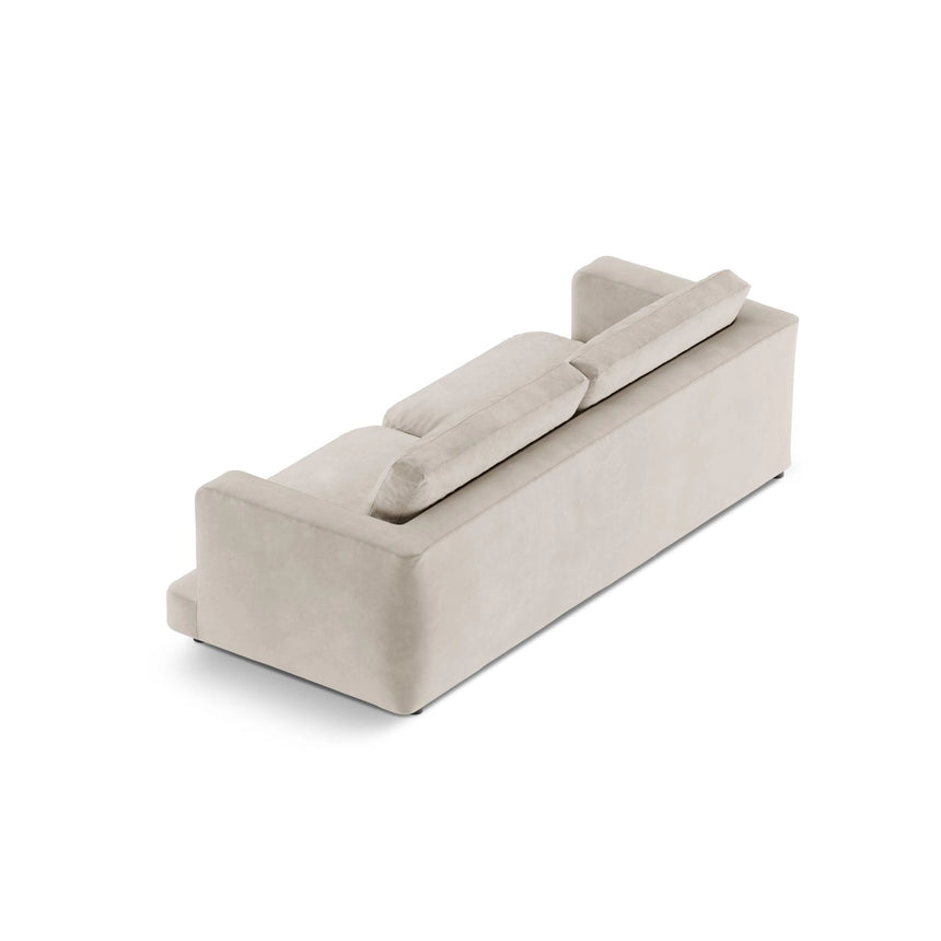 Ibiza 3-Sitzer Sofa aus Samt in Hellbeige (Riviera 21), 210x105x86 cm von Cosmopolitan Design – Bild 5