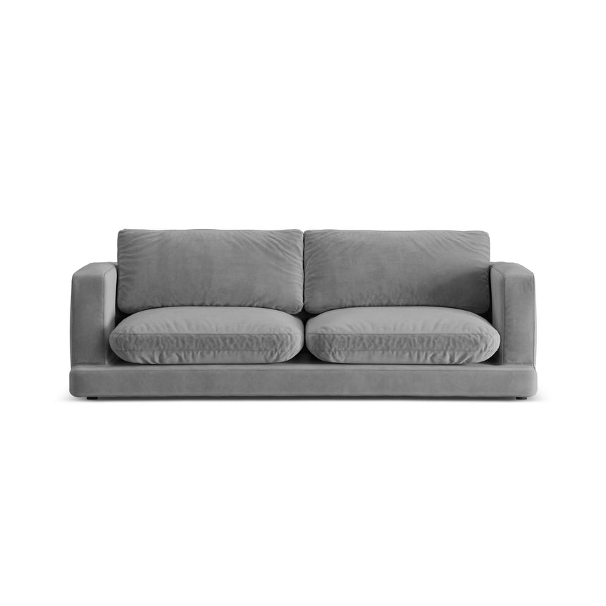 Ibiza 3-Sitzer Sofa aus Samt in Hellgrau (Riviera 91), 210x105x86 cm von Cosmopolitan Design – Bild 1