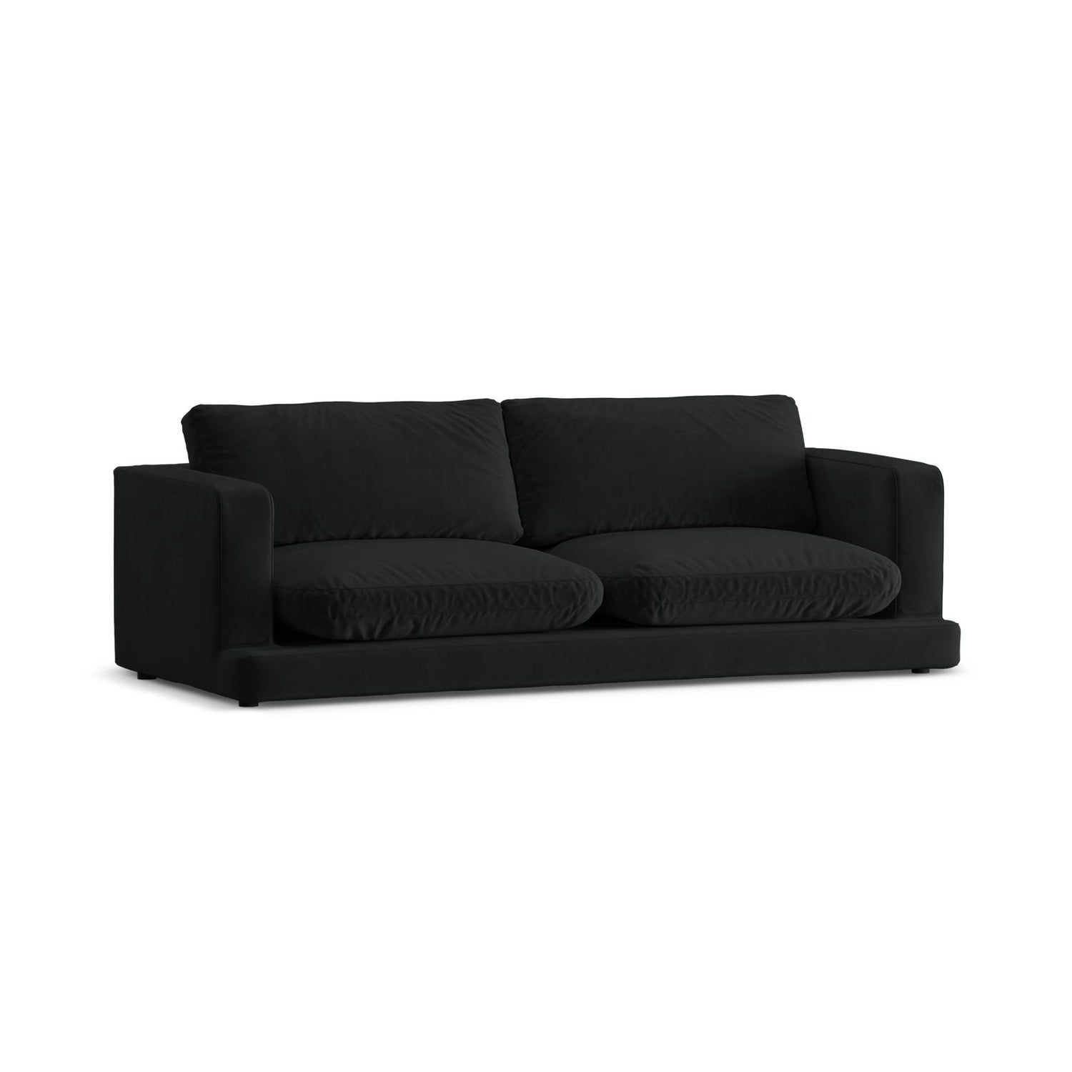 Ibiza 3-Sitzer Sofa aus Samt in Schwarz (Riviera 100), 210x105x86 cm von Cosmopolitan Design – Bild 4
