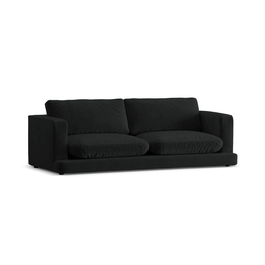 Ibiza 3-Sitzer Sofa aus Samt in Schwarz (Riviera 100), 210x105x86 cm von Cosmopolitan Design – Bild 4