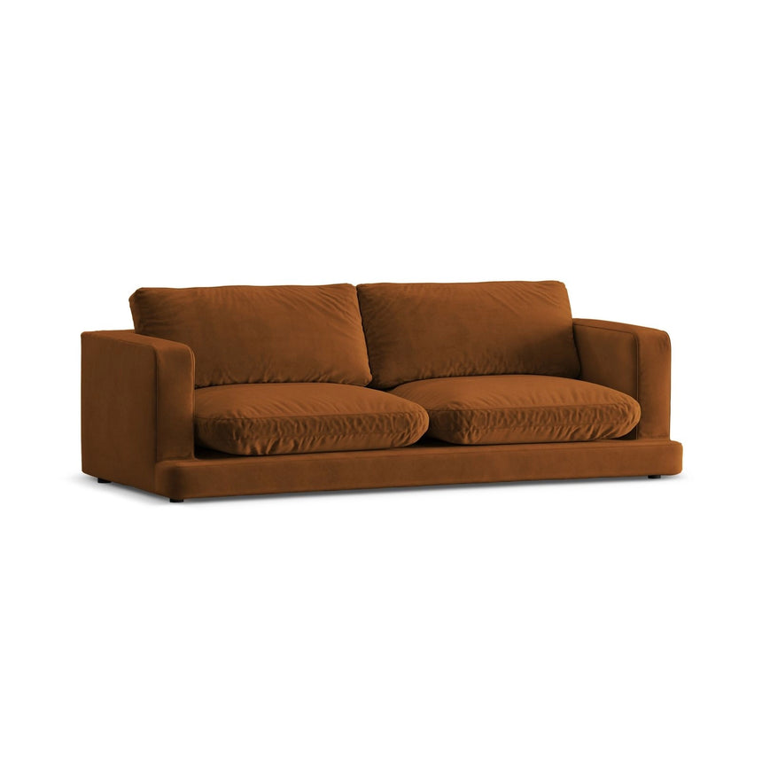 Ibiza 3-Sitzer Sofa aus Samt in Terrakotta (Riviera 56), 210x105x86 cm von Cosmopolitan Design – Bild 4