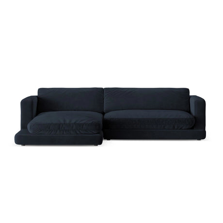 Ibiza 4-Sitzer Ecksofa, Linke Seite, aus Samt in Dunkelblau (Riviera 79), 270x170x86 cm von Cosmopolitan Design – Bild 1