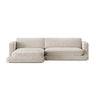 Ibiza 4-Sitzer Ecksofa, Linke Seite, aus Samt in Hellbeige (Riviera 21), 270x170x86 cm von Cosmopolitan Design – Bild 1