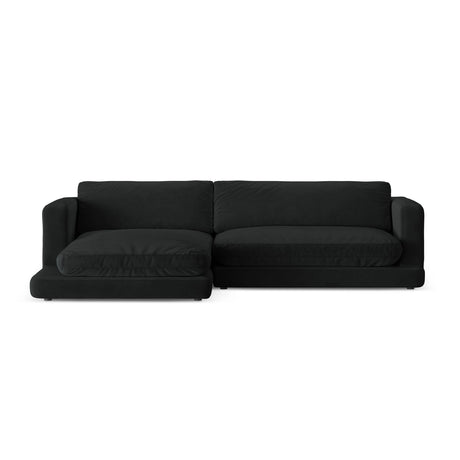 Ibiza 4-Sitzer Ecksofa, Linke Seite, aus Samt in Schwarz (Riviera 100), 270x170x86 cm von Cosmopolitan Design – Bild 1